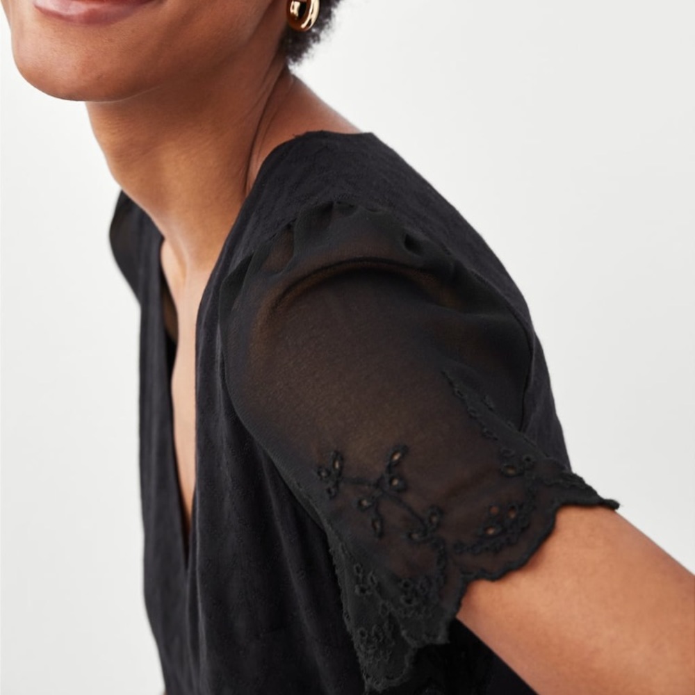 🌸SOLD🌸 Zara Mini Black Wrap Crossed Dress - Picture 4 of 5